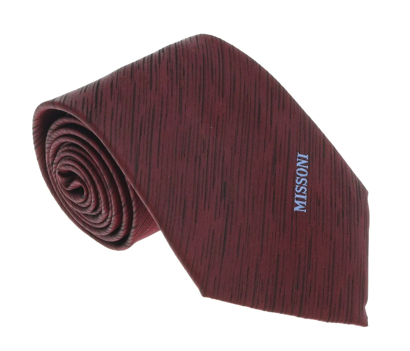 Missoni U5573 Wine/Black Pencil Pure Silk Tie