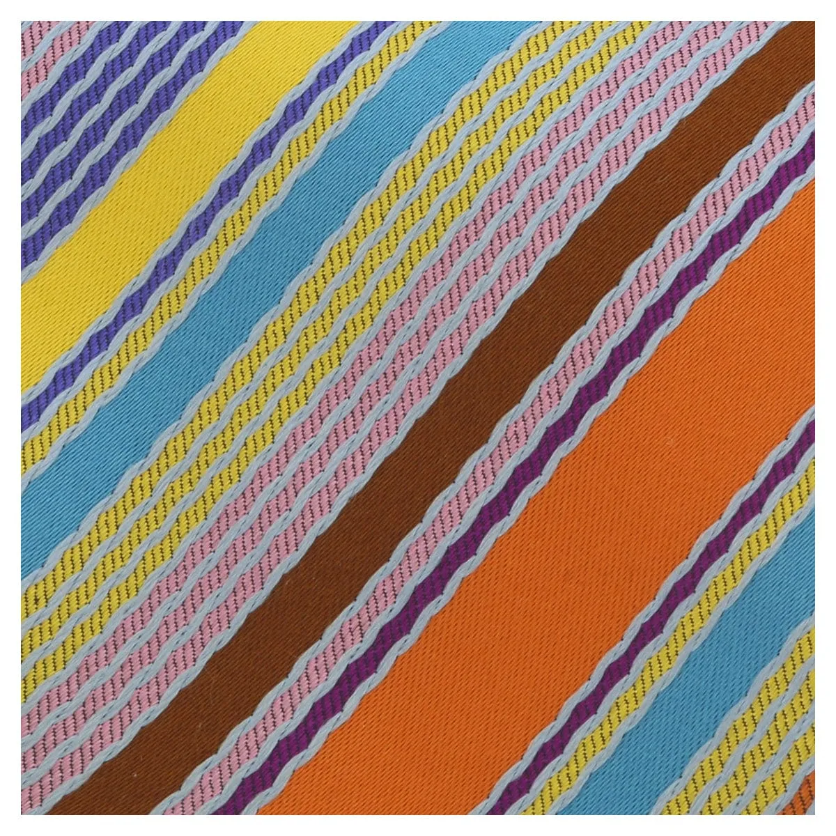Missoni U8013 Orange/Gold Pencil Stripe Pure Silk Tie