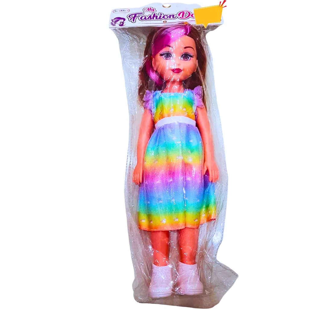 My Fashion Doll with Rainbow Dress - Stylish Roleplay Fun for Kids 3 