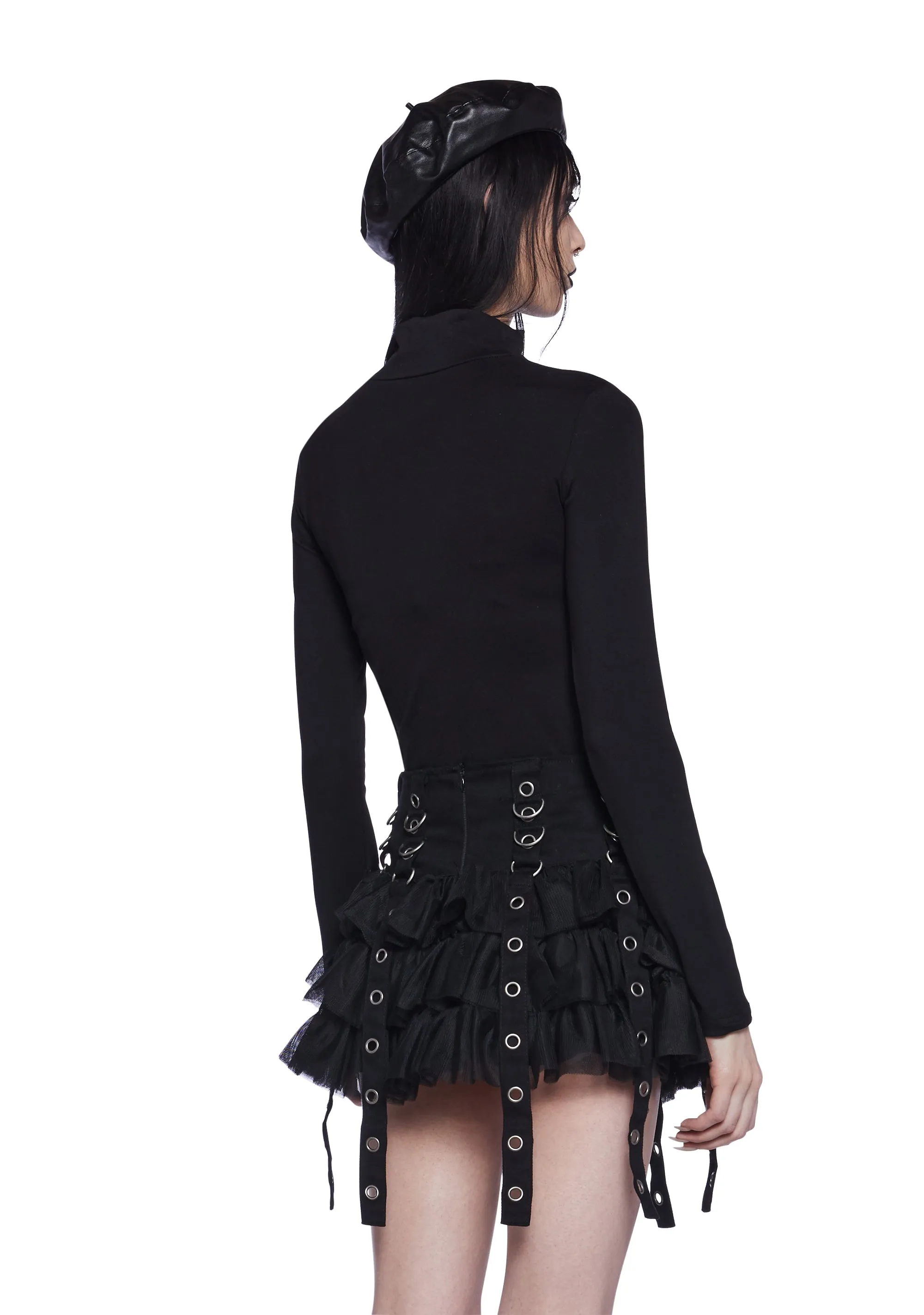 Not Your Doll Mock Neck Tee