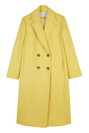 Pale Yellow Double Breasted Coat
