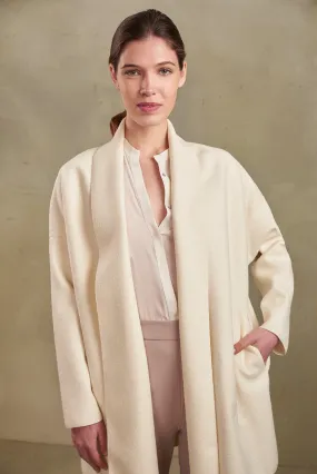Panama Coat Alpaca & Wool Color Ecru