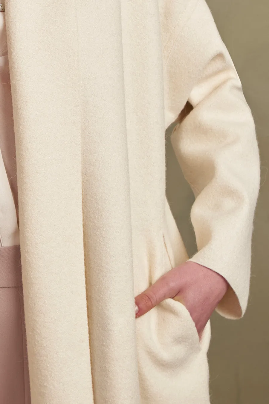 Panama Coat Alpaca & Wool Color Ecru