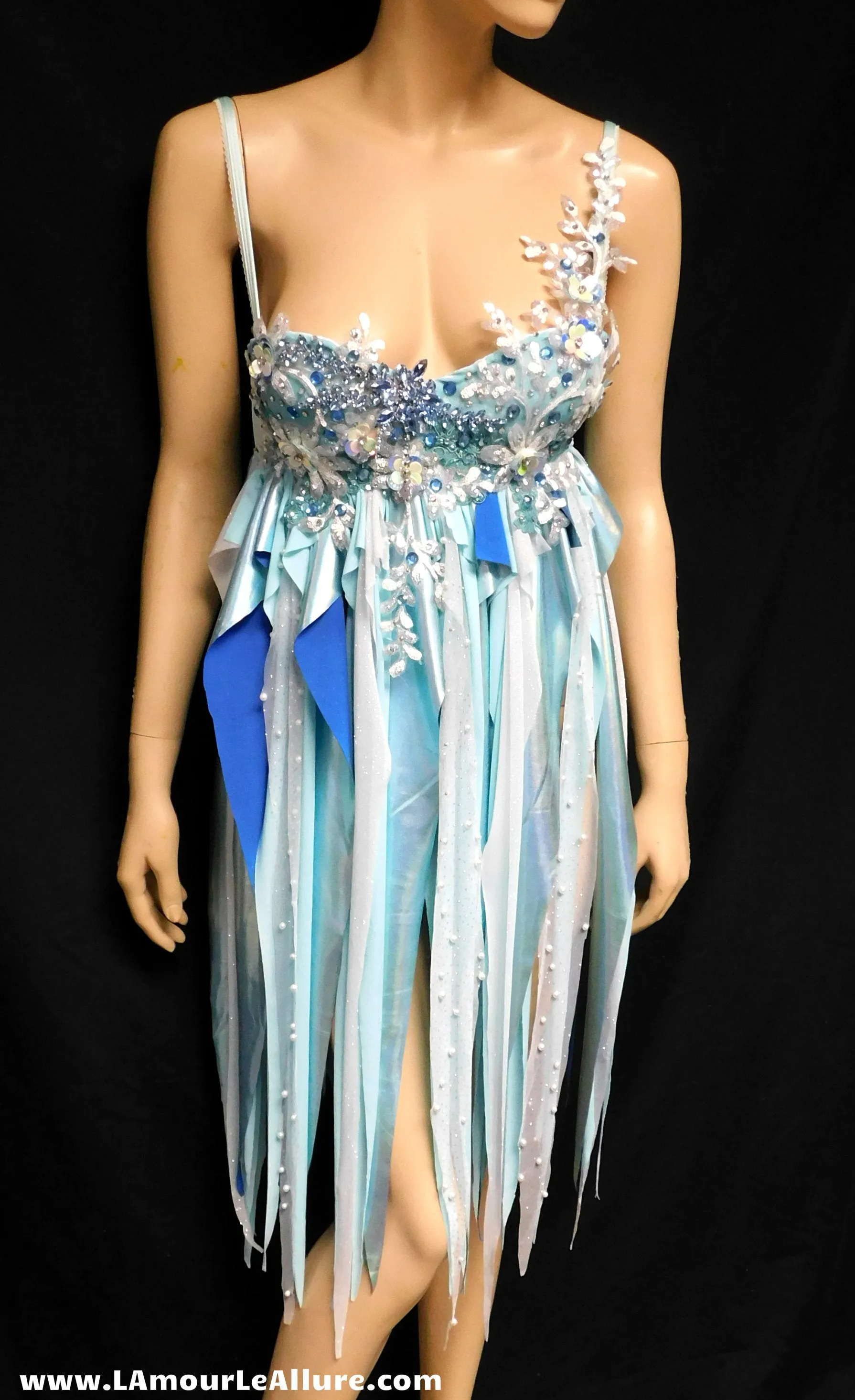 Pastel Iridescent Water Fairy Babydoll Dress Bra Costume