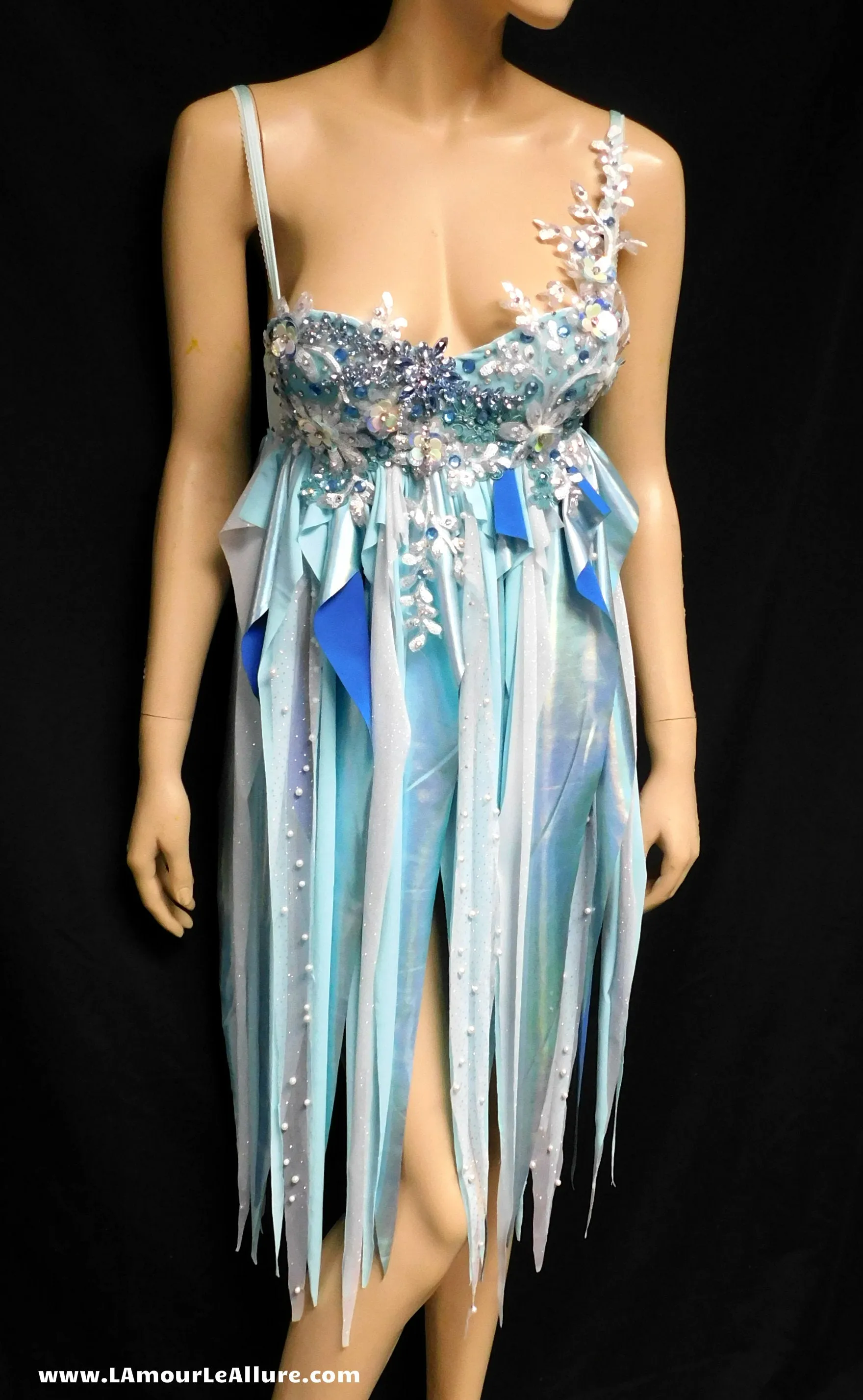 Pastel Iridescent Water Fairy Babydoll Dress Bra Costume