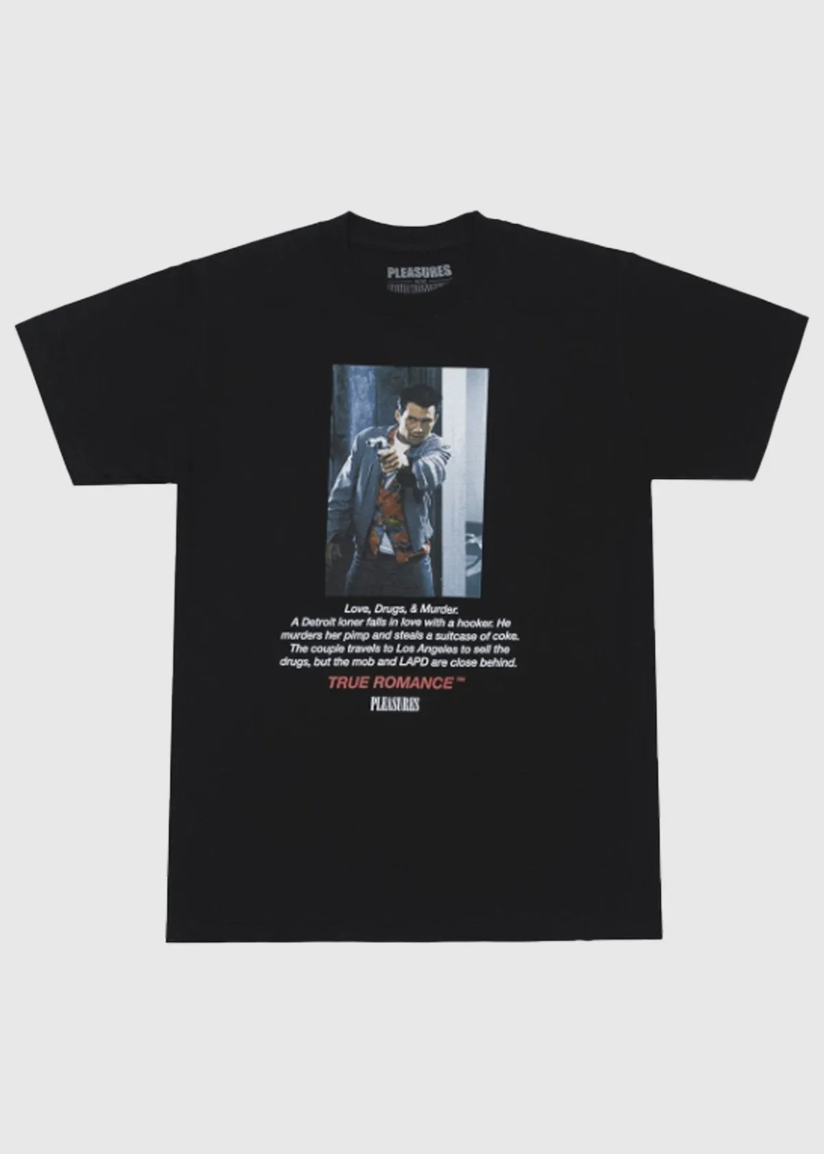 PLEASURES: CLARENCE SS TEE [BLACK]