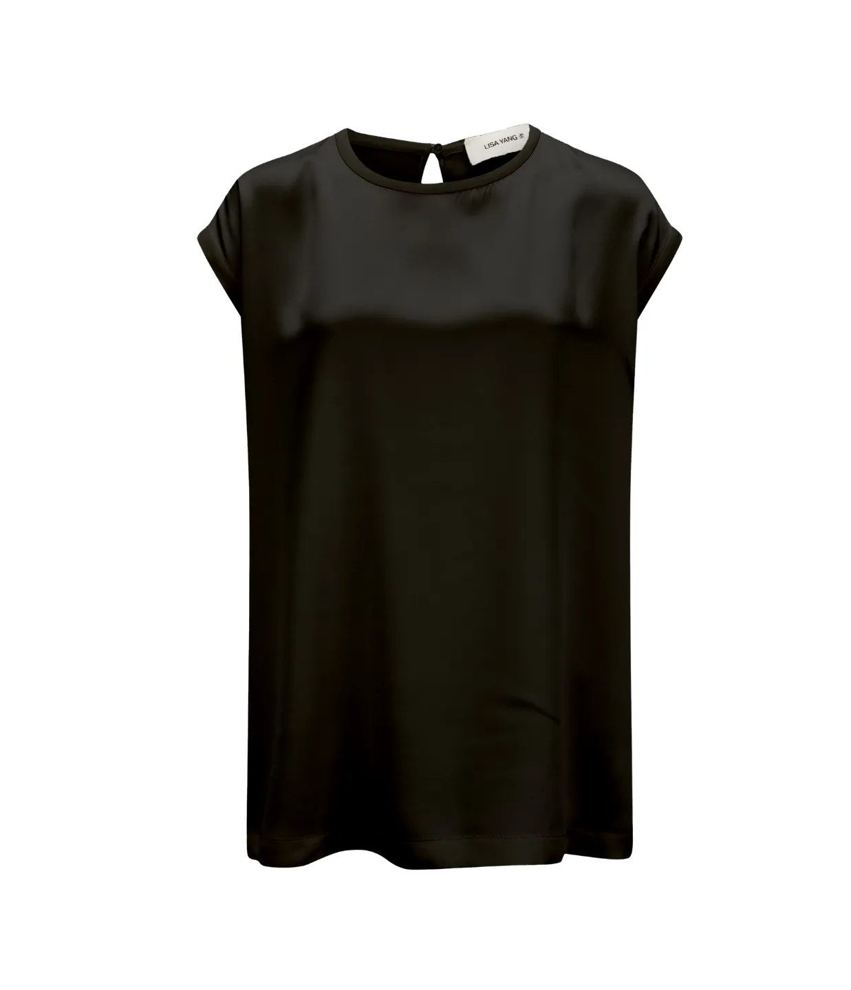 Round Neck Sleeveless Top in Midnight