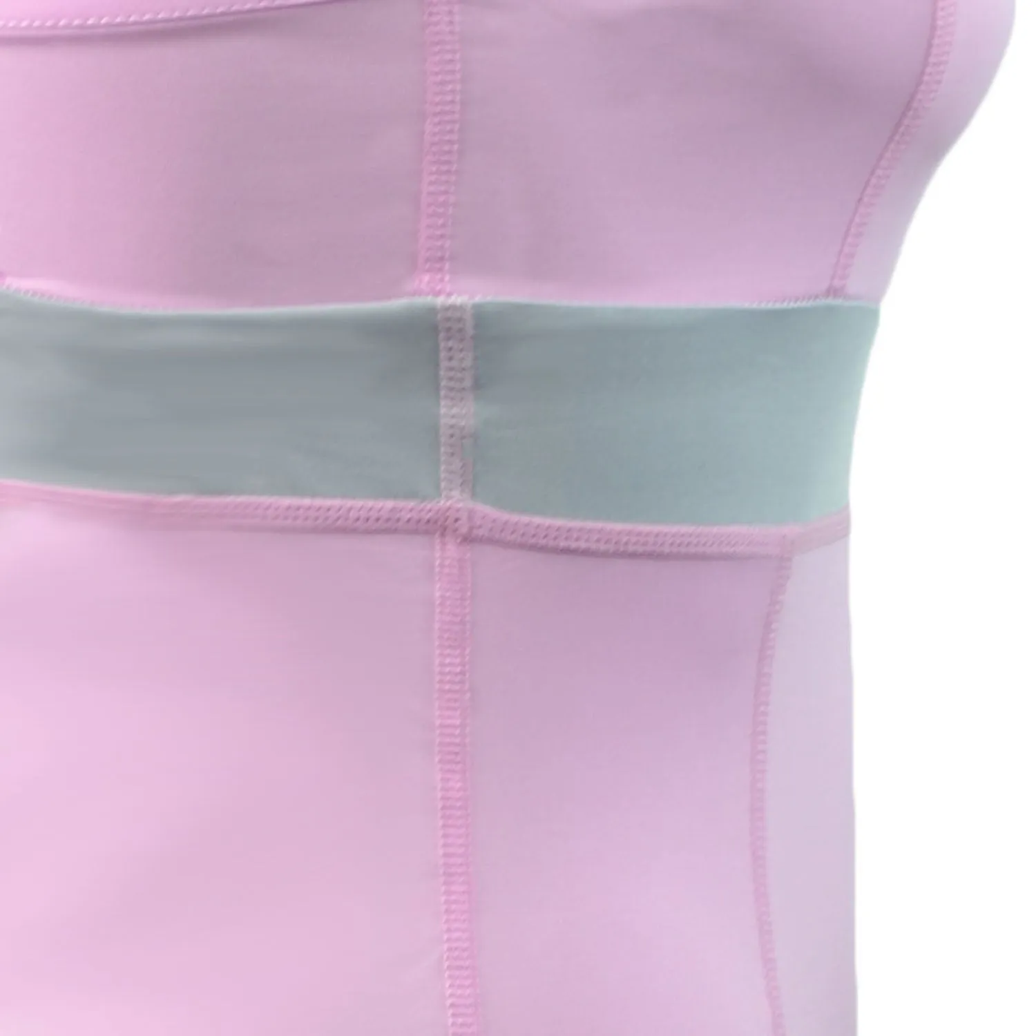 RunFlyte Women's Chakra II Tank Top - Fitted - Moisture Wicking - Light Pink/Grey