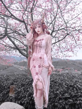 Sakura Dusk 3D Rose Corset top set