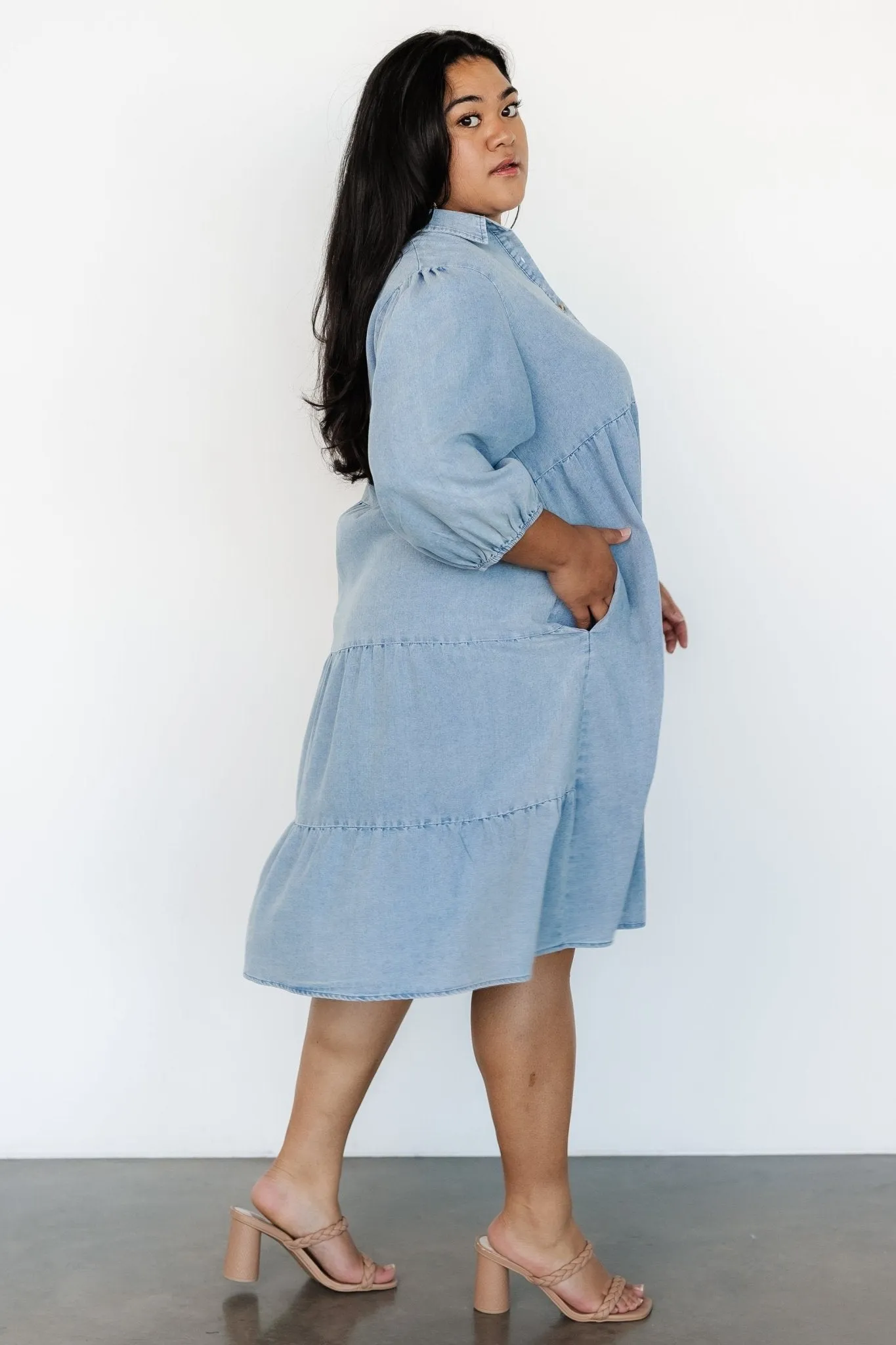 Sari Babydoll Dress | Chambray