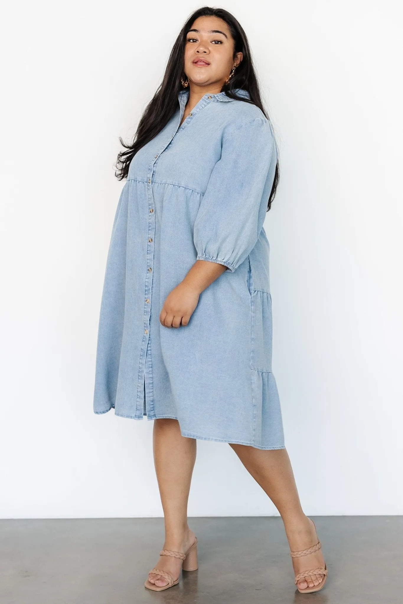 Sari Babydoll Dress | Chambray