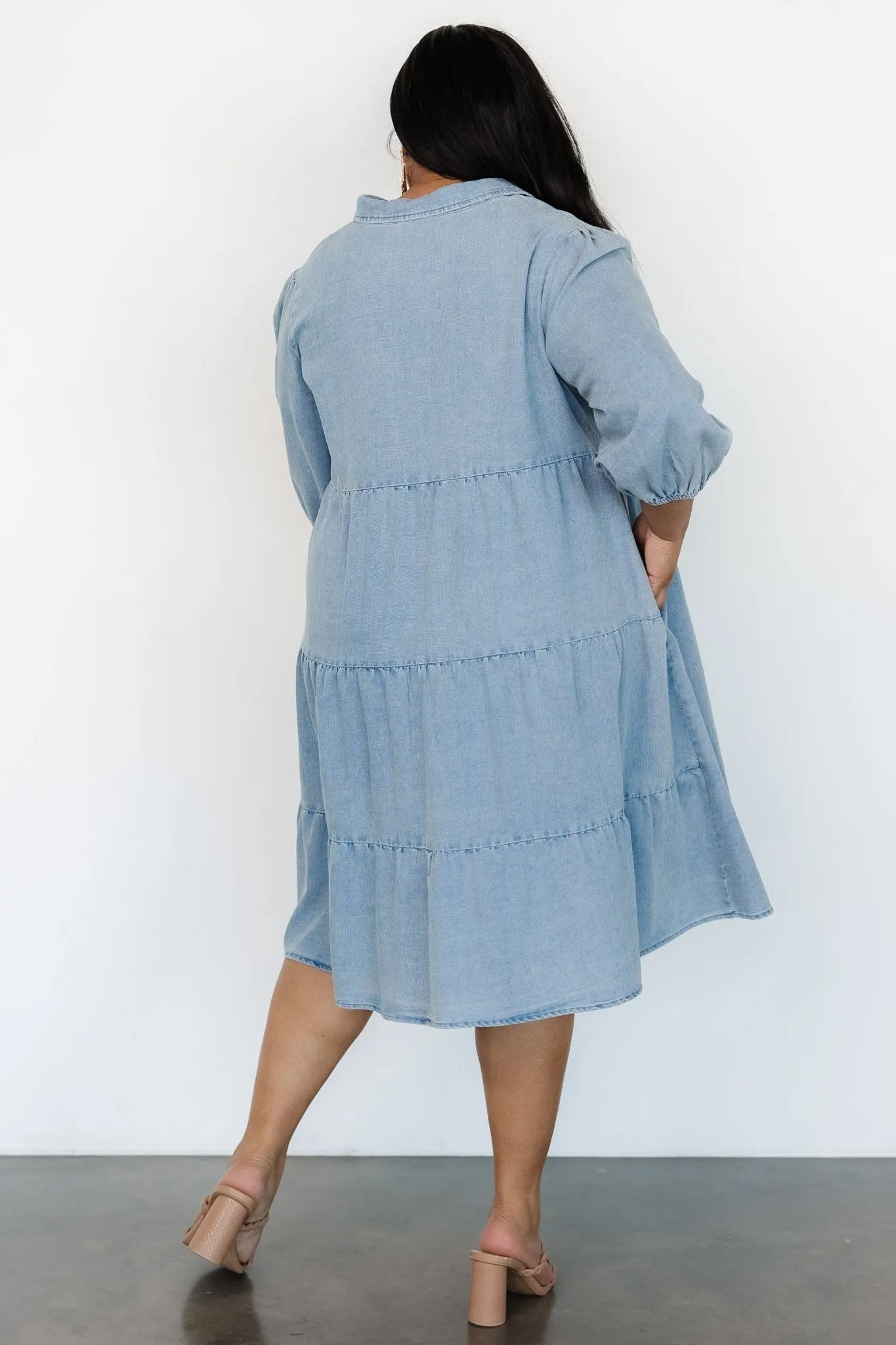 Sari Babydoll Dress | Chambray