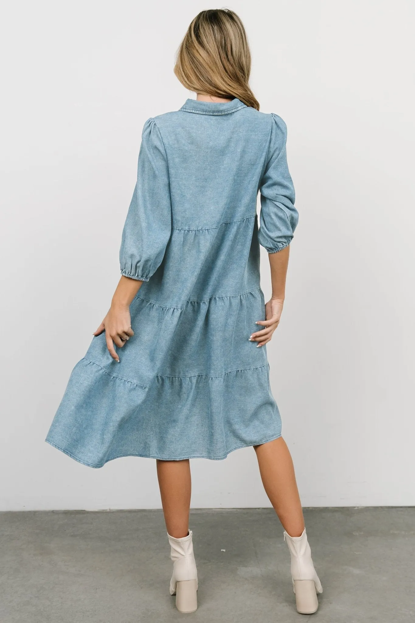 Sari Babydoll Dress | Chambray