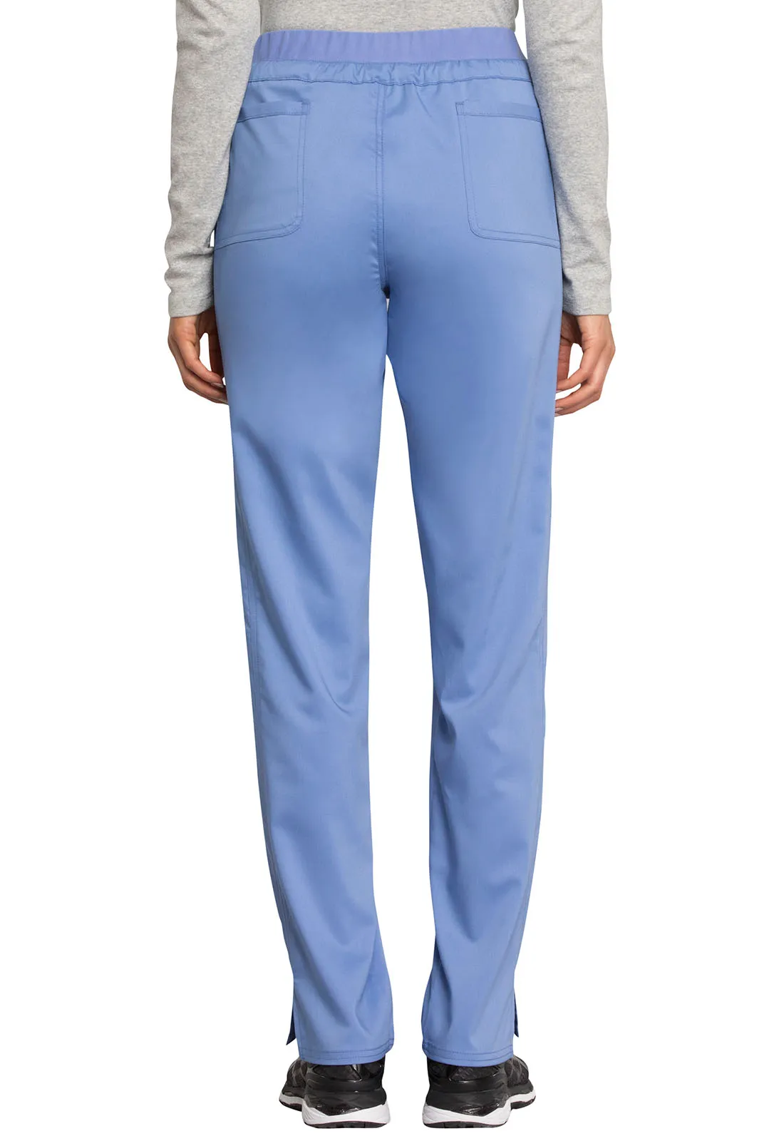 Scrub Pants - Cherokee WW Revolution Women's Mid Rise Tapered Leg Drawstring Pant - Ciel, WW105