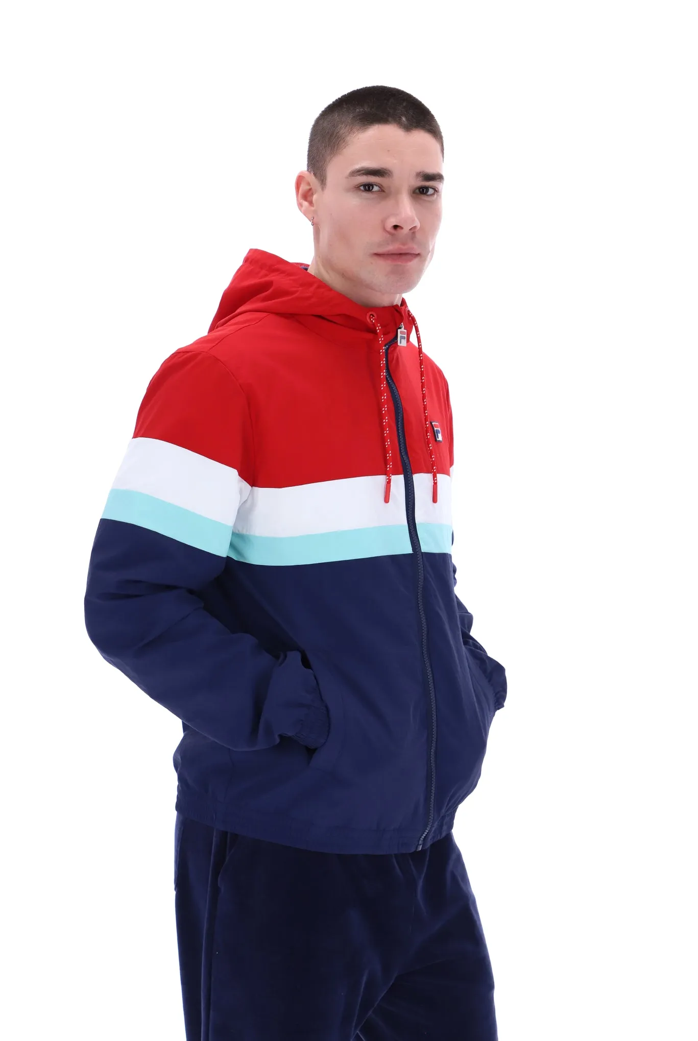 Shaan Colour Block Zip Up Jacket