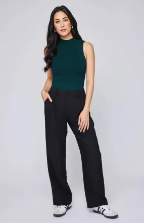 Suri Hi Neck Tank-Forest Green