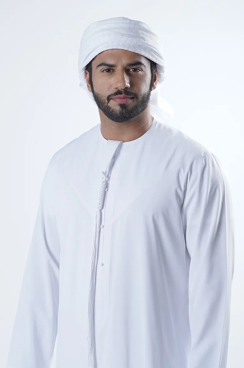 Telal Classic Kandura | Traditional UAE Design with Premium Japan Fabric - Silver Edition