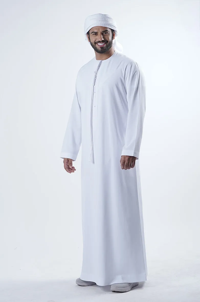 Telal Classic Kandura | Traditional UAE Design with Premium Japan Fabric - Silver Edition