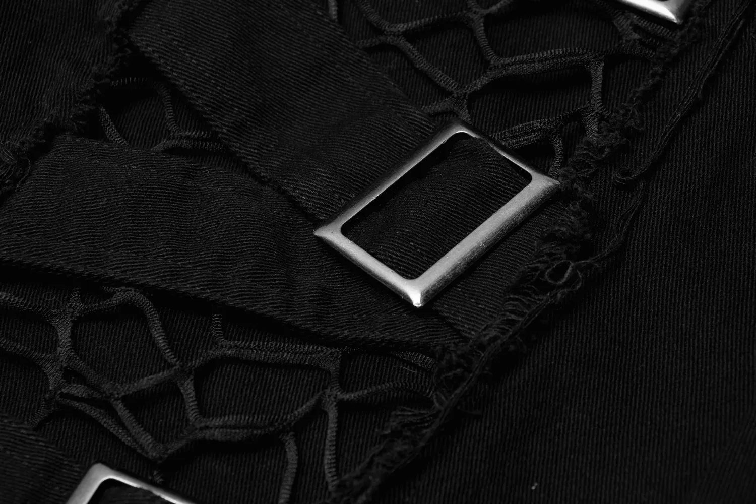 Urban Gothic Buckled Strap-Detailed Cargo Pants