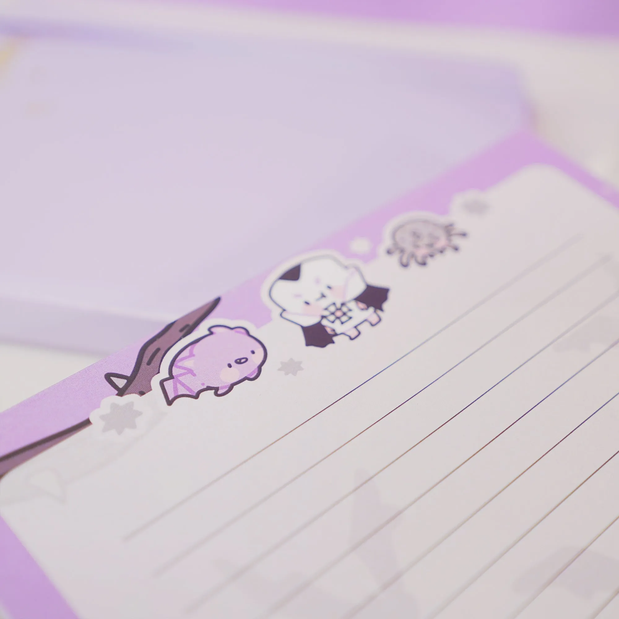 Vampies Vault A5 Notepad | Gothic Halloween Stationery | Spooky Kawaii Vampire, Spider & Bat Design