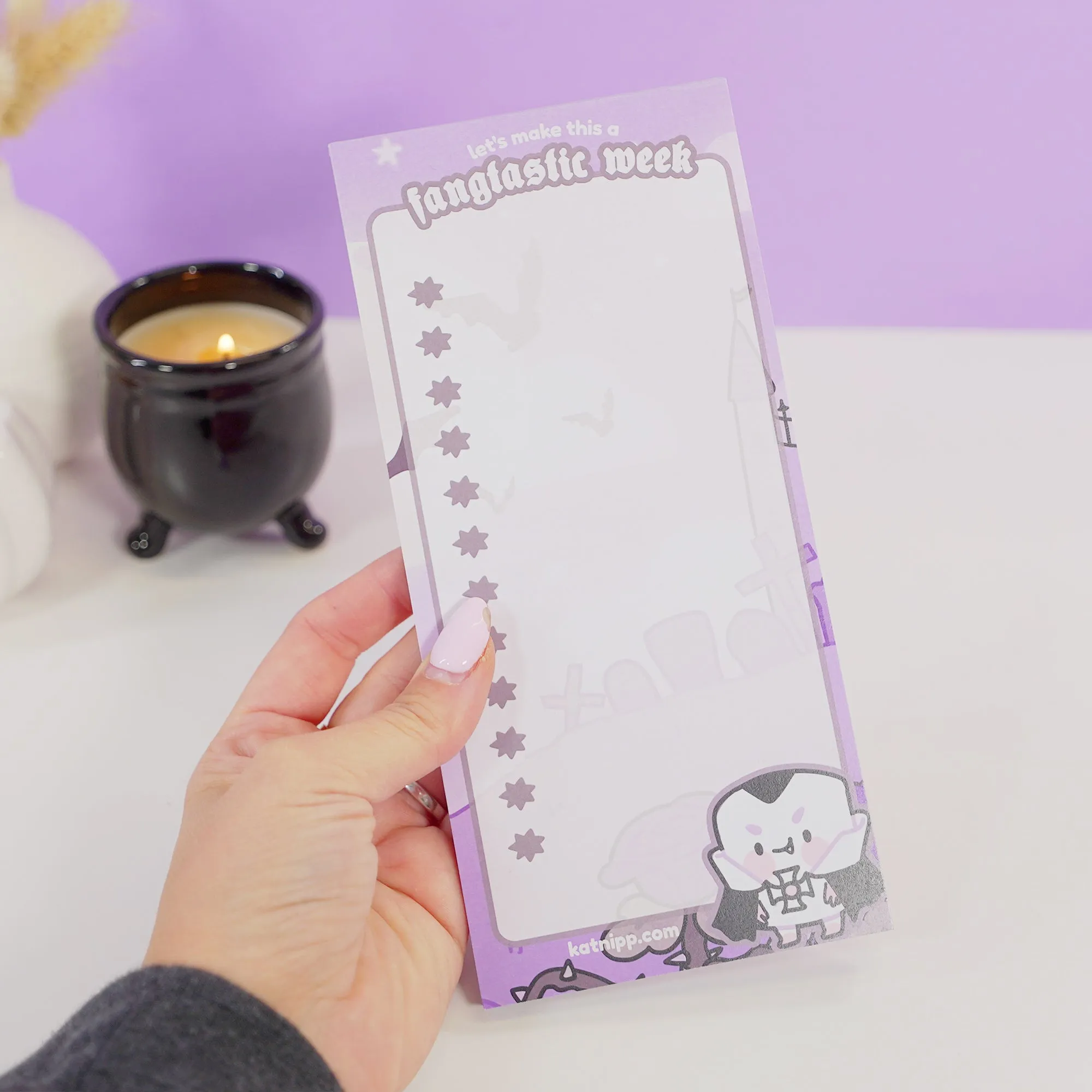 Vampire Marshie DL To-Do List Pad | Vampies Vault Collection | Spooky Cute Gothic Halloween Stationery