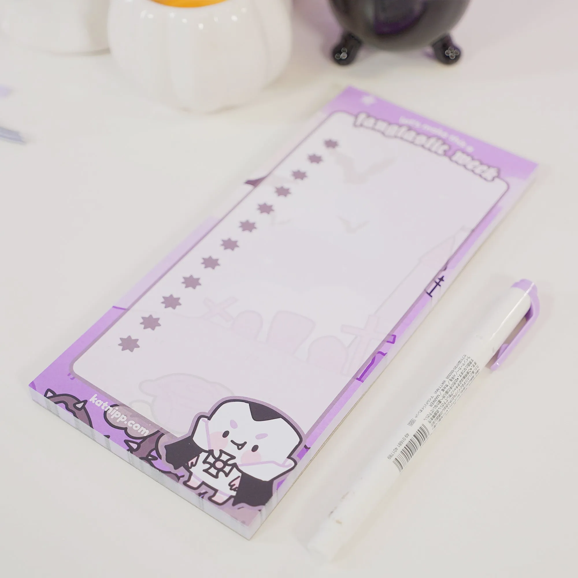 Vampire Marshie DL To-Do List Pad | Vampies Vault Collection | Spooky Cute Gothic Halloween Stationery