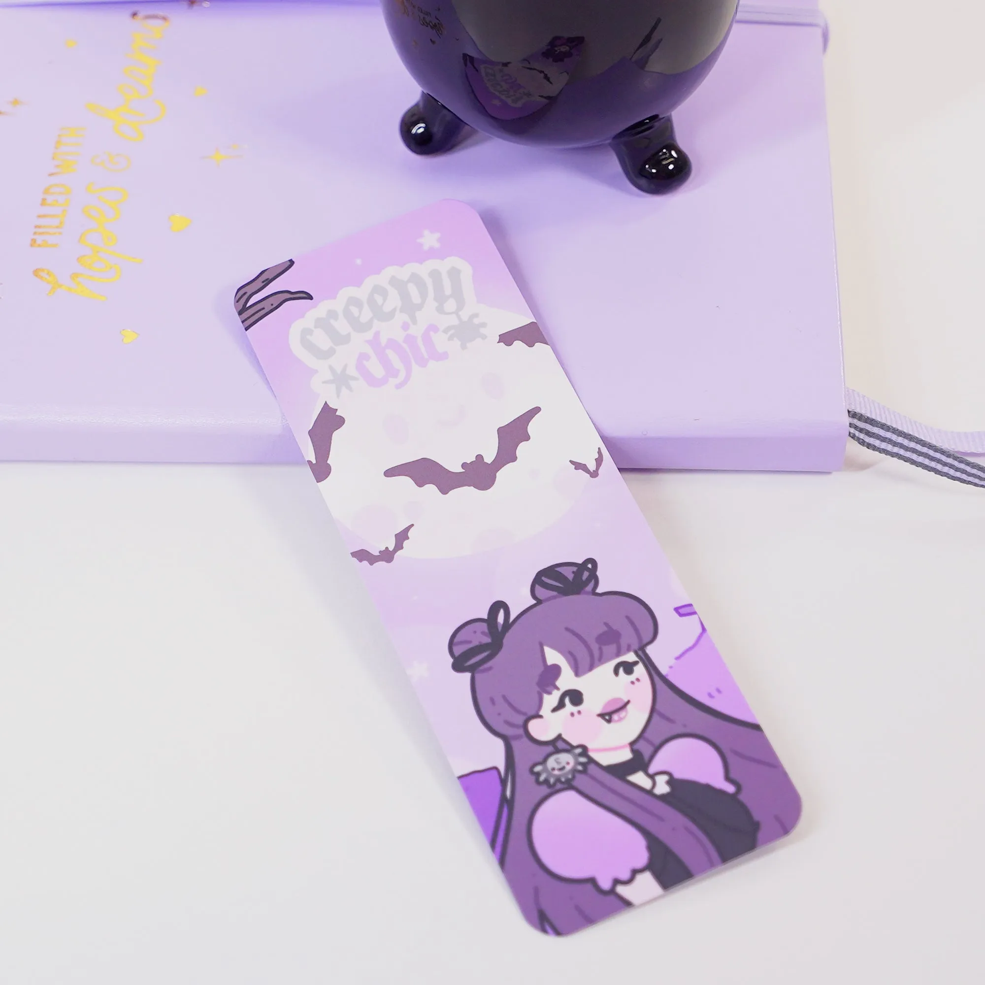 Violet the Vampire Bookmark | Creepy Chic Quote | Spooky Cute Stationery
