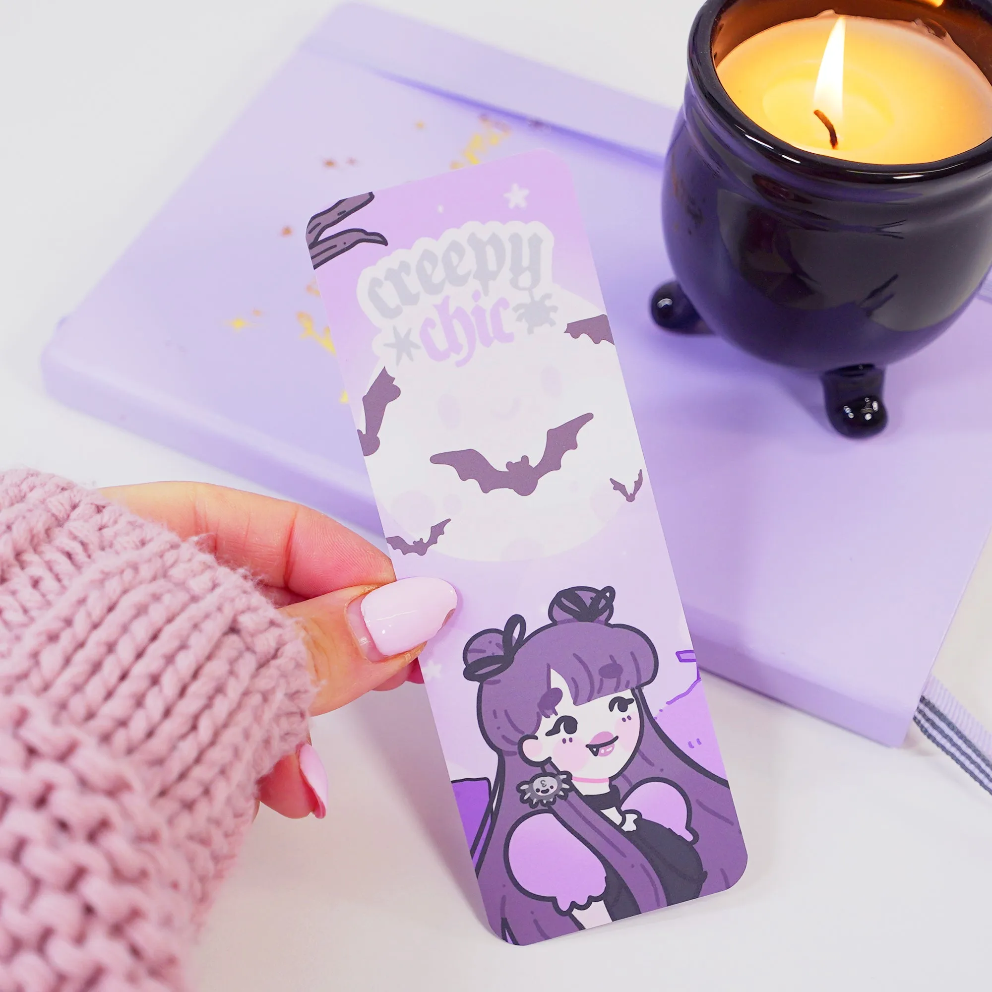 Violet the Vampire Bookmark | Creepy Chic Quote | Spooky Cute Stationery