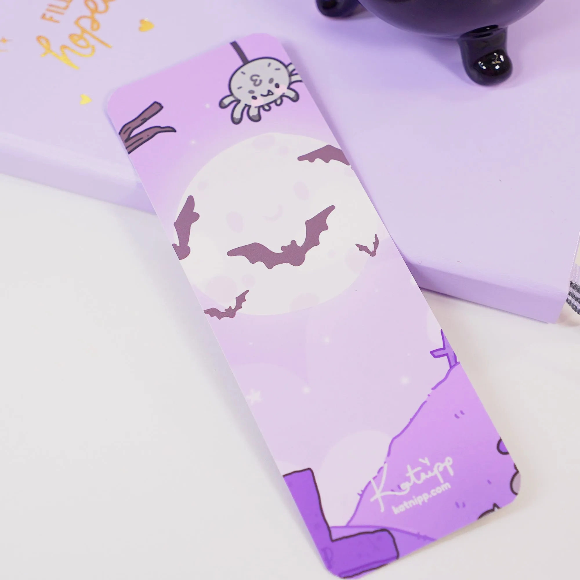 Violet the Vampire Bookmark | Cursed Cutie Quote | Spooky Cute Stationery