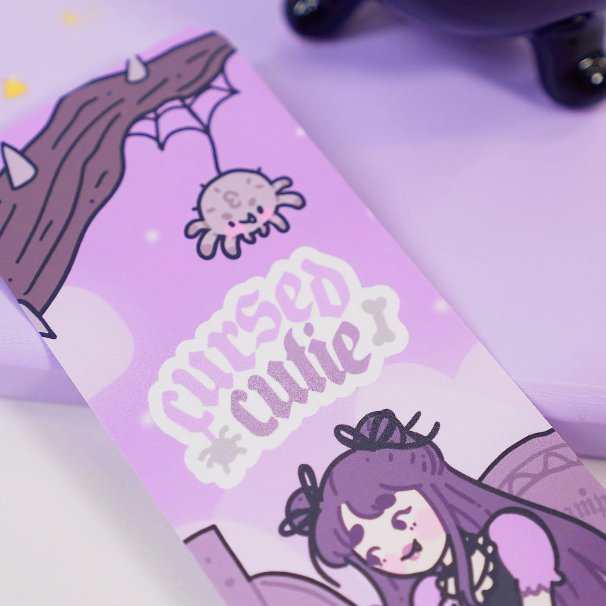 Violet the Vampire Bookmark | Cursed Cutie Quote | Spooky Cute Stationery