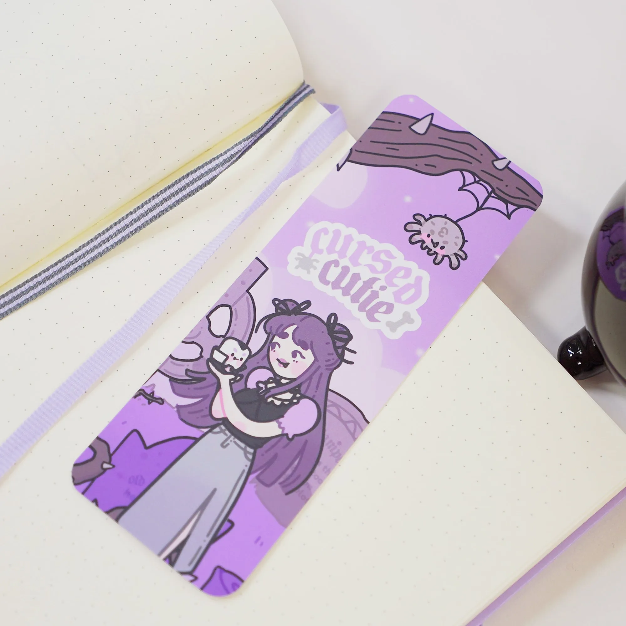 Violet the Vampire Bookmark | Cursed Cutie Quote | Spooky Cute Stationery