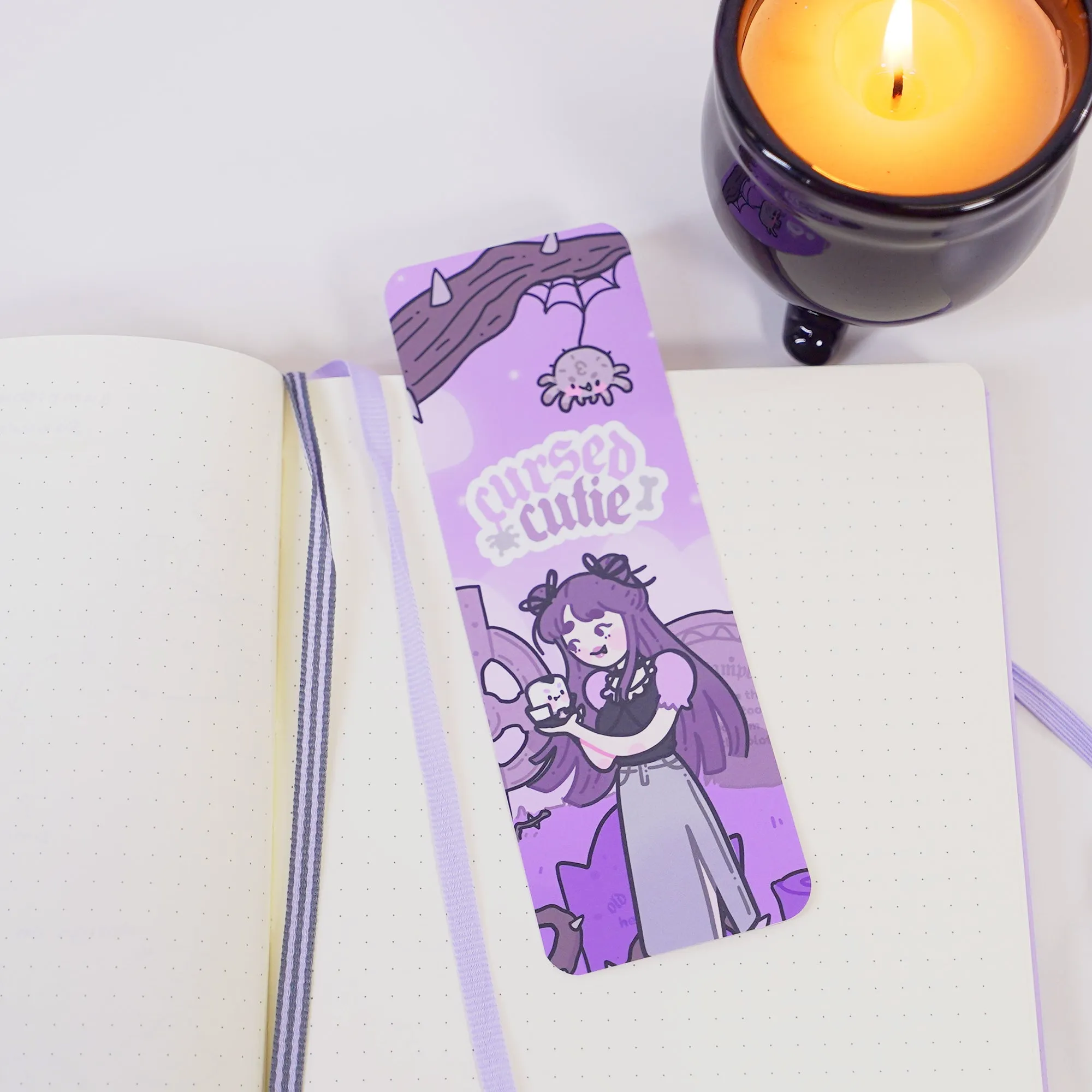 Violet the Vampire Bookmark | Cursed Cutie Quote | Spooky Cute Stationery