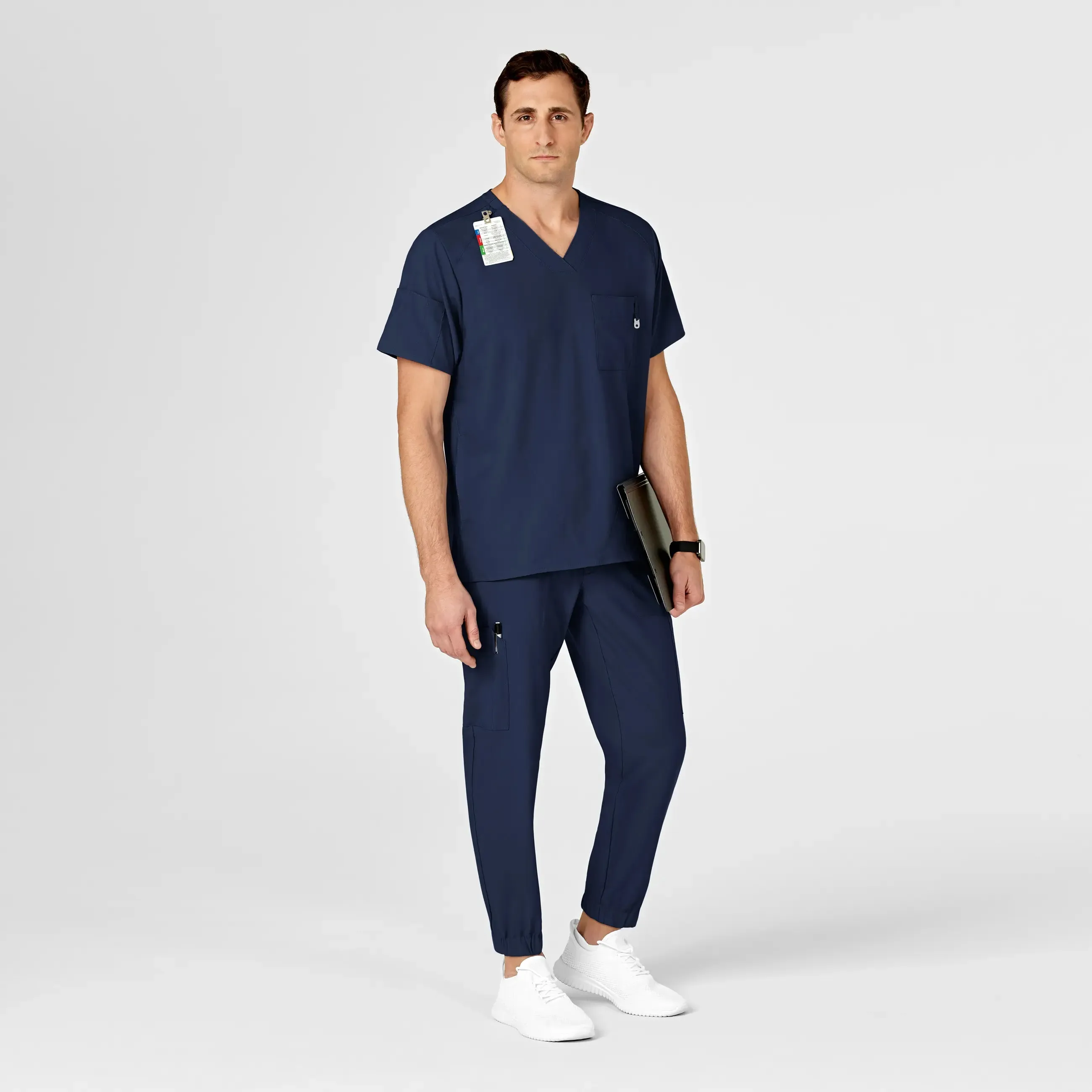 Wink Men's W123 Cargo Jogger Scrub Pant - Navy