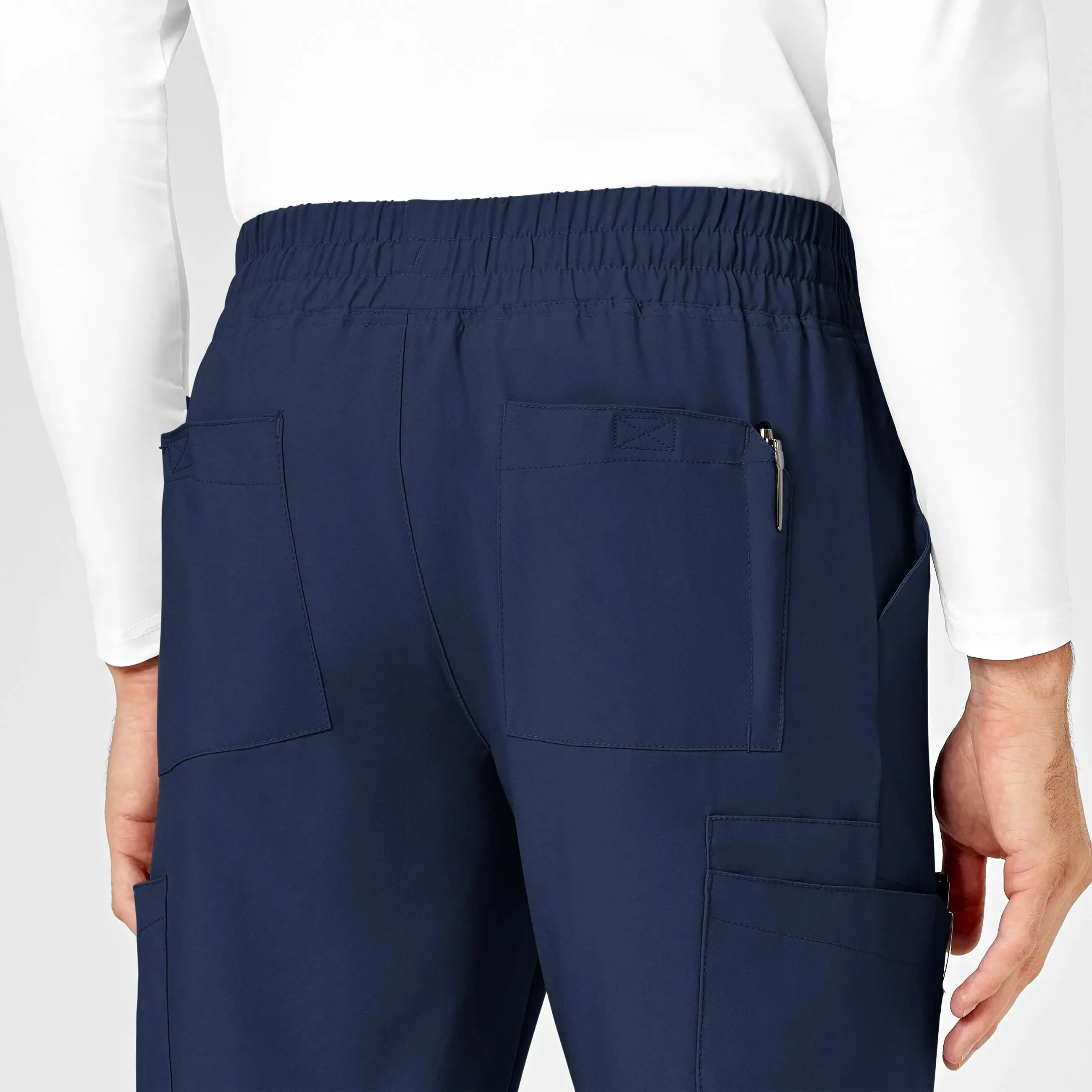 Wink Men's W123 Cargo Jogger Scrub Pant - Navy