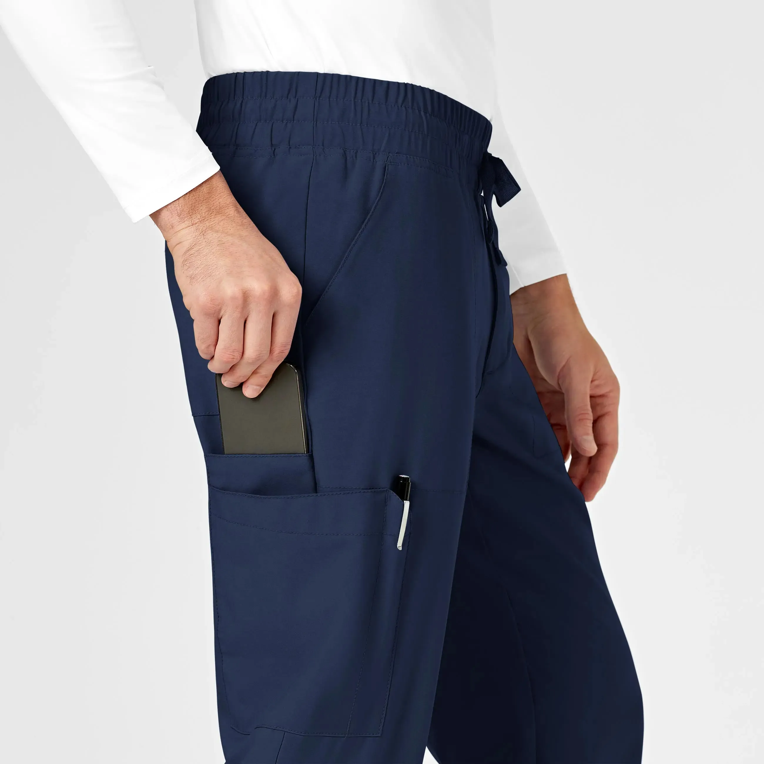Wink Men's W123 Cargo Jogger Scrub Pant - Navy