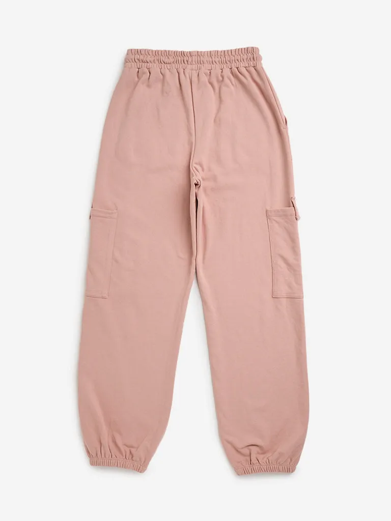Y&F Kids Pink High-Rise Joggers